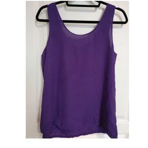 Chiffon Sleeveless Top Violet (L)